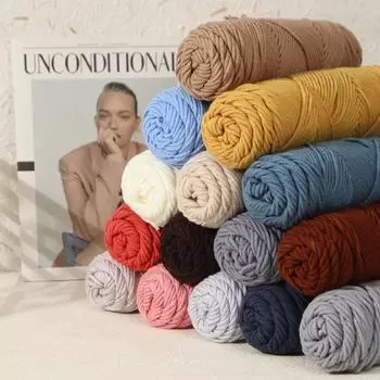 8-ниточная хлопковая пряжа Select Yarn 100 г, легкая камвольная толстая пряжа для самостоятельного вязания крючком детской шерсти шарфа пальто свитера плетения нитки