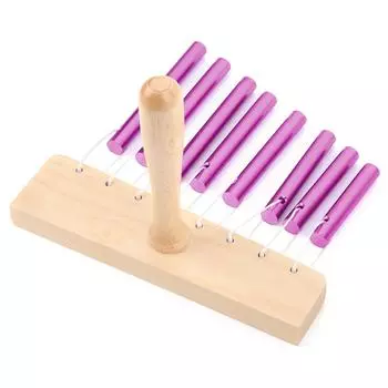 8-нотные колокольчики в один ряд, трубчатые, детские перкуссионные инструменты Орфа, дошкольные игрушки с фиолетовый