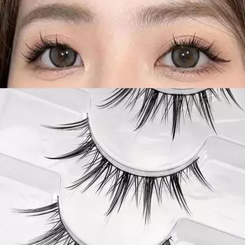8 Pairs Curled Little Devil Full Strip Lashes Natural Look Eye Lashes False Eyelashes Makeup 8pairs