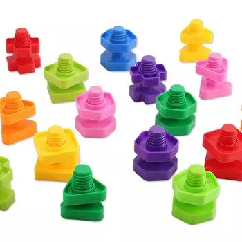 8 пар/16 пар винтовых строительных блоков, пластиковые вставные блоки, игрушки для детей, модели развивающих игрушек 8 Pairs
