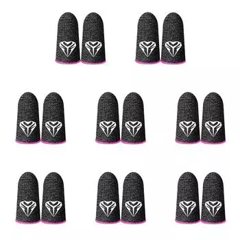 8 пар накладок на пальцы для PUBG, дышащие, защищающие от пота, накладки на кончики пальцев (розовый)