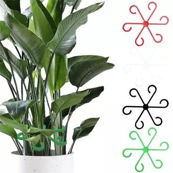 8 Pcs Plant Stem Holder Climbing Houseplant Stem Supports Reusable Flower Plant чёрный/зелёный