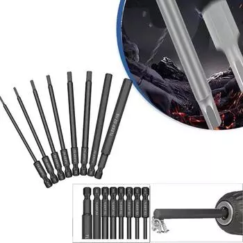8 Pieces 1/4 Screwdriver Hex Wrench Glove Barrel Metric Magnetic Screwdriver Drill Set Cross Hex Key Multi Tool 8-piece set 1.5mm-8m