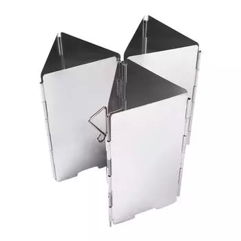 8-пластинчатая уличная газовая плита с ветрозащитным экраном, складная кемпинговая горелка для приготовления пищи, ветрозащитный экран из алюминиевого сплава для пикника