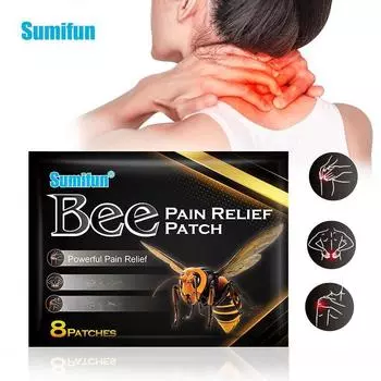 8 пластырей/упаковка пластыря с пчелиным ядом, пластырь для колена и поясничного отдела позвоночника, пластырь для шейного отдела позвоночника 8pcs