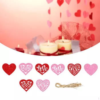 8 подарочных бирок в форме сердца ко Дню святого Валентина с ниточными бумажными бирками на День Благодарения