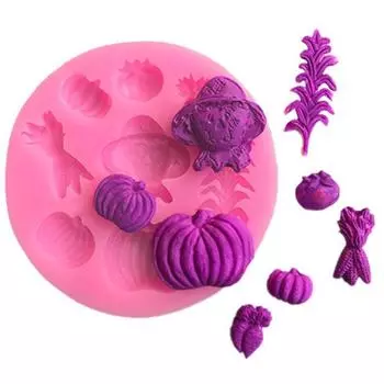 8-полостная форма для торта, многоразовая термостойкая форма для торта «сделай сам», тыква, помидор, кукуруза для хлебобулочных изделий розовый