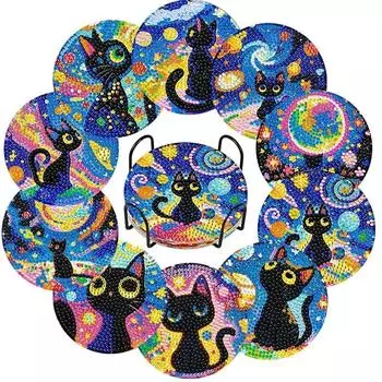 8 предметов алмазной живописи лунная подставка набор для вышивки бисером алмазной живописи набор для самостоятельной вышивки алмазами 5d набор для вышивки алмазами с держателем набор для рукоделия Для начинающих,