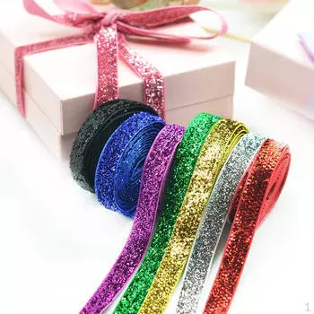 8 ярдов разных цветов, 3/8 дюйма, блестящая бархатная лента, повязка на голову, зажимы, украшение с бантом