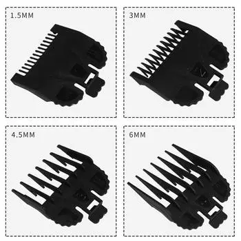 8 размеров, профессиональная направляющая для стрижки, набор расчесок, набор предельных расчесок, замена для электрических волос Wahl чёрный