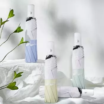 8 ребер Полная автоматизация Защита от солнца Пляжный зонт Цветовая система Morandi Двойное использование в солнечные и дождливые дни