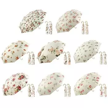 8-реберный ветрозащитный зонт для женщин винтажные трехслойные зонты для дождя и солнца X3UC
