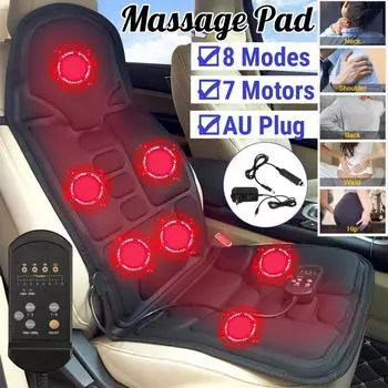 8 режимов, массажеры для всего тела, массажная подушка для сиденья с подогревом, электрическая шиацу, облегчение боли в спине, шее, талии, автокресло
