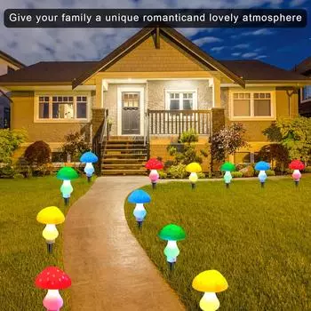 8 режимов уличной солнечной грибовидной гирлянды 12 шт. солнечной светодиодной лампы водонепроницаемая садовая лампа для двора рождественский декор ландшафтное освещение