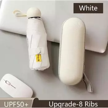 8-Ribs sun umbrella, foldable lightweight mini umbrella, travel capsule foldable universal umbrella windproof umbrella красный