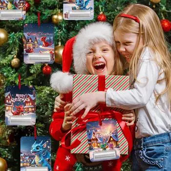 8 рождественских зажимов для денег: для карт, чеков, забавные зажимы для помады, зажимы для подарочных карт, уникальные с пластиковым куполом и двухсторонним клеем One Size