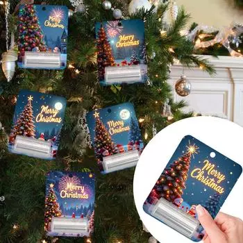 8 рождественских зажимов для денег: для карт, чеков, забавные зажимы для помады, зажимы для подарочных карт, уникальные с пластиковым куполом и двухсторонним клеем One Size синий