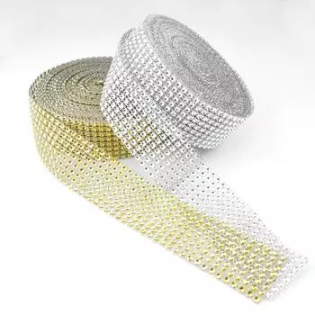 2 метра имитация бриллианта серебро золото черный полый бриллиант свадебная сетка горный хрусталь бриллиант платье линия бриллиант gold