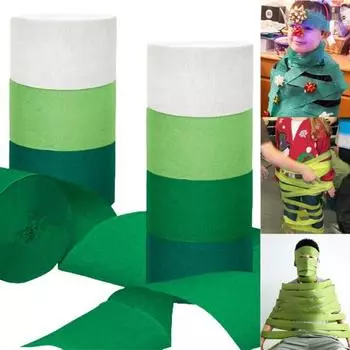8 рулонов крепированной бумаги, яркие цвета, фестиваль, сделай сам, поделки, день рождения, свадебное украшение, оберточная бумага, рулон цветочной упаковки, подарки, упаковочный материал зелёный