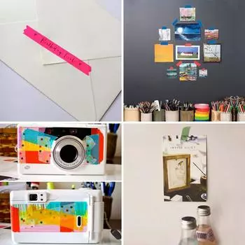 8 рулонов/набор цветных радужных декоративных лент DIY Скрапбукинг Маскирующая лента Самоклеящиеся наклейки для скрапбукинга Поделок Праздников разноцветный