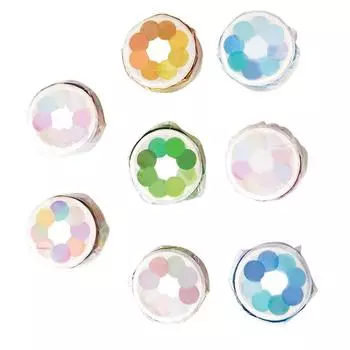 8 рулонов васи-ленты, подарочные наклейки для запечатывания пакетов, круглые декоративные точки, аксессуар для скрапбукинга, DIY проект для рукоделия