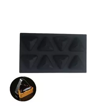 8 с треугольным муссовым кольцом, силиконовая форма для торта, треугольная башня, кольцо, форма для десертного пирога чёрный