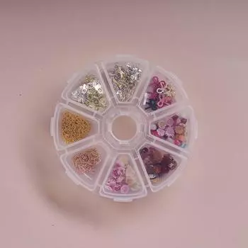 8 сеток, регулируемый ящик для хранения украшений для ногтей, чехол, независимый держатель для таблеток с крышкой, инструмент для хранения one size