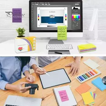 8 шт., 10x15 см, клейкая заметка с подкладкой, 8 ярких цветов, 45 листов/блокнот, самоклеящаяся, супер прилипающая, мини-блокнот для студентов, правила, блокнот для заметок, школьный офис разноцветный