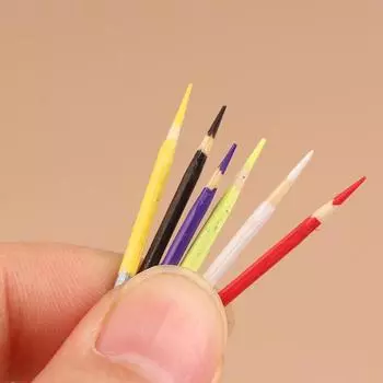8 шт. 1:12 кукольных домиков, миниатюрная ручка, цветной карандаш, школьные принадлежности, игровой домик, игрушка Color Pen