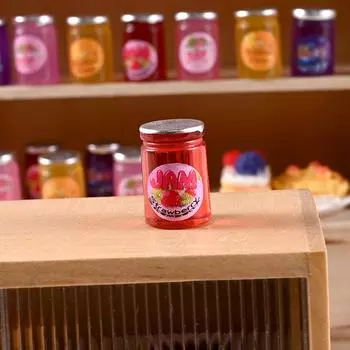 8 шт. 1/12 кукольный домик миниатюра клубничный соус джем банка кухонные принадлежности еда для кукольных домиков украшения детские игрушки подарок