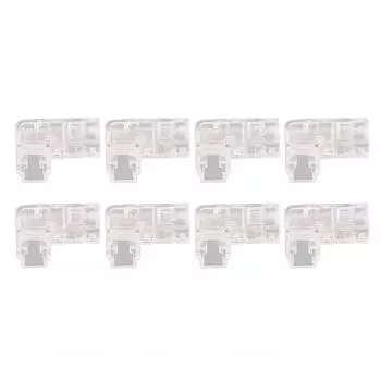 8 шт. 2-контактный 5 мм COB разъемы для светодиодной ленты L-образные прозрачные беззазорные разъемы без пайки