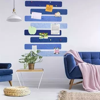 8 шт. 3D-наклейки, длинная полоска фетра, офисная доска для заметок, креативная 33x5 см