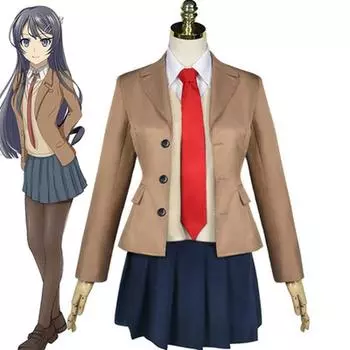 8 шт./6 шт. полные комплекты аниме косплей костюм негодяй молодой кролик девочка школьная сестра Азусакава Сакита Cos Сакурадзима Май одежда для косплея XS