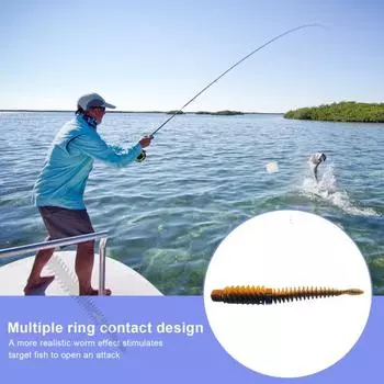 8 шт. 8 см/2 г мягкий червь приманка поверхностная обратная нить эластичный червь бионический искусственный пиявка приманка для соленой воды пресноводные принадлежности для ловли окуня I