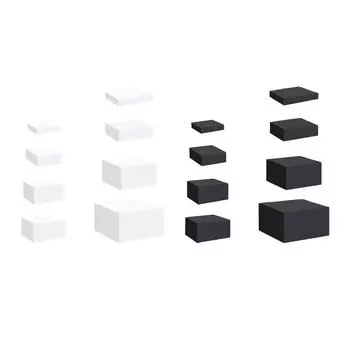 8 шт. акриловый кубический дисплей ящик стойка для еды 5-сторонний вложенный стойка для еды ювелирных изделий торта косметики коллекционных предметов белый