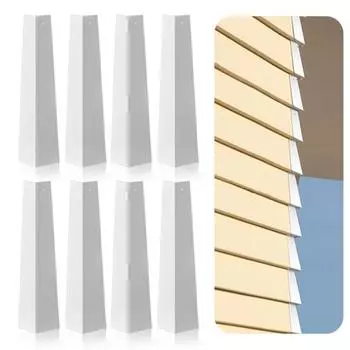 8 шт. алюминиевые наружные угловые заглушки для сайдинга, нержавеющие, устойчивые к коррозии, высокопрочные, гладкие, алюминиевые угловые накладки, угловые заглушки белый