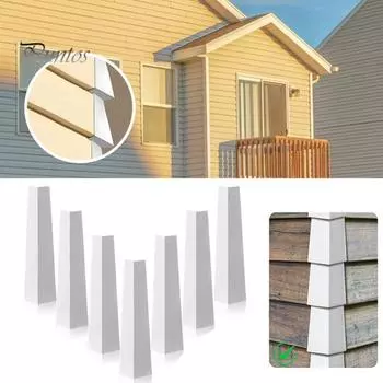 8 шт. алюминиевые наружные угловые заглушки для сайдинга, нержавеющие, устойчивые к коррозии, высокопрочные, гладкие, алюминиевые угловые накладки, угловые заглушки белый