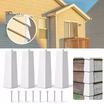 8 шт., алюминиевые уголки для сайдинга, нержавеющие, устойчивые к коррозии, высокопрочные, белого цвета, гладкий сайдинг, алюминиевые угловые накладки, угловые заглушки белый