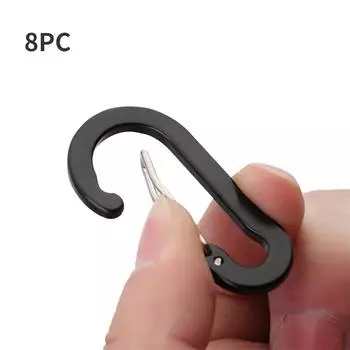 8 шт. алюминиевый сплав карабин для походного рюкзака кемпинг скалолазание рыболовный крючок брелок замок пряжка защелка зажим инструменты красный