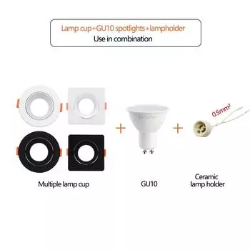 8 шт. энергосберегающий светодиодный светильник Downlight 5 Вт 7 Вт 9 Вт потолочный точечный светильник с регулируемым углом поворота AC220 В 120 В внутреннее освещение белого цвета Warm white 3000K