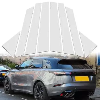 8 шт. автомобильные дверные стойки ПК оконные стойки декоративные черные для Land Rover Range Rover Velar 2019-2023