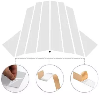 8 шт. автомобильные дверные стойки ПК оконные стойки декоративные черные для Land Rover Range Rover Velar 2019-2023