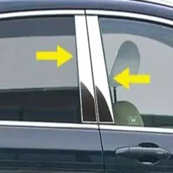 8 шт. автомобильные стойки, накладки на дверные и оконные панели, наклейки на серебристую хромированную колонку для Honda Pilot/Ridgeline 2016-2022, автозапчасти серебряный