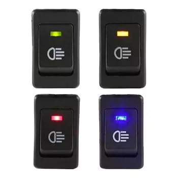 8 шт. Автомобильный синий красный зеленый желтый светодиодный противотуманный фонарь тумблер кулисный переключатель 4Pin 12V 35A ON OFF яркий задний передний