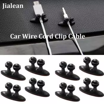 8 шт. автомобильный зажим для шнура, держатель для кабеля, фиксатор для галстука, органайзер, клейкий зажим 1pc