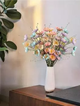 8 шт. Азалия Искусственные цветы Букет Пенопластовые цветы Искусственные цветы рододендрона Поддельные цветы для дома Кухня Свадебный стол Центральные украшения фиолетовый