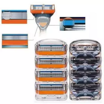 8 шт. безопасная бритва из хромированного сплава высшего качества с упаковкой Sliver Unscrew The Двусторонняя турель 5 лезвий Руководство