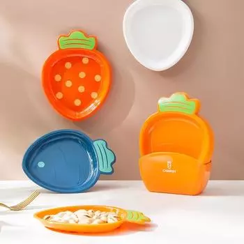 8 шт. блюдо для вертела с держателем для хранения, симпатичная форма моркови, пищевой многофункциональный обеденный стол, закуска оранжевый