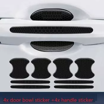 8 шт., боковые полоски для защиты от столкновений, защитные украшения, защита от царапин, дверная ручка, автомобильная наклейка, дверная чаша, Acce