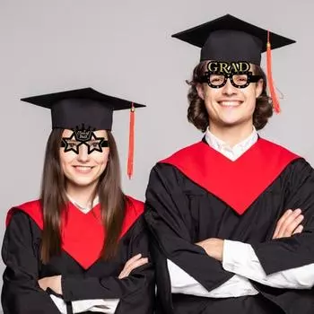 8 шт., большие блестящие легкие вечерние очки, счастливый выпускной сезон, праздник, косплей, принадлежности для студентов